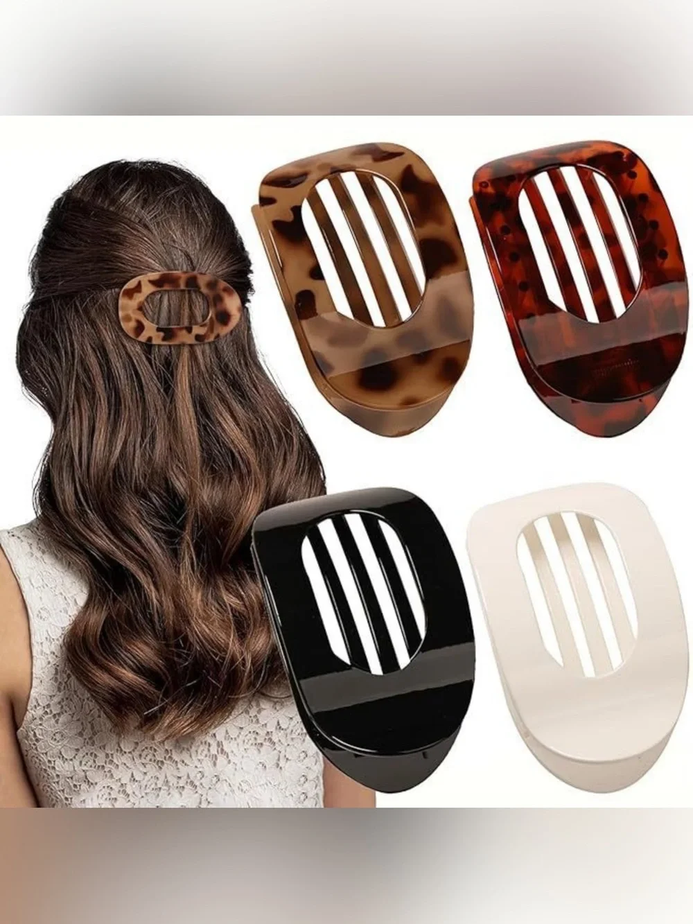 Tortoiseshell Hair Claw Clip - Classic Brown